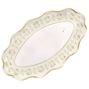Imagen de Bandejas Royal Ivory Gold cartón 36cm (2 unidades)