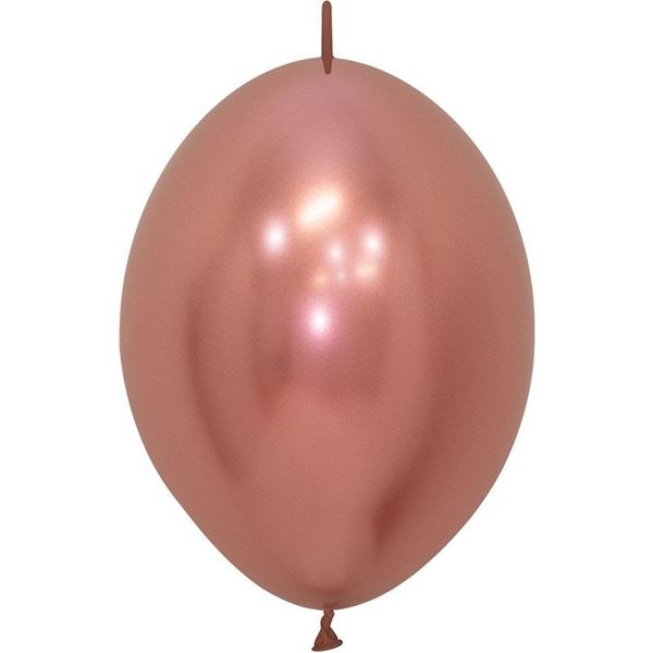 Picture of Globos Réflex Rosa Dorado 30cm Cadena Sempertex LOL-968 (25)