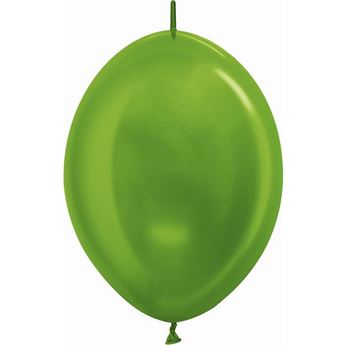 Imagen de Globos Verde Lima Metal 30cm Cadena Sempertex LOL-531 (25)