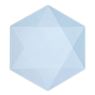 Picture of Platos Azul Pastel Hexagonal Vert Decor 26cm x 22cm (6 unidades)