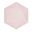 Imagen de Platos Rosa Pastel Hexagonal Vert Decor 26cm x 22cm (6 unidades)