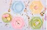 Imagens de Platos Rosa Pastel Hexagonal Vert Decor 15cm x 13cm (6 unidades)