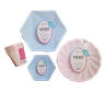 Imagen de Vasos Rosa Pastel Vert Decor 310ml (6 unidades)