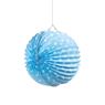 Picture of Farolillo Azul Pastel lunares Blancos 25cm (1 unidad)