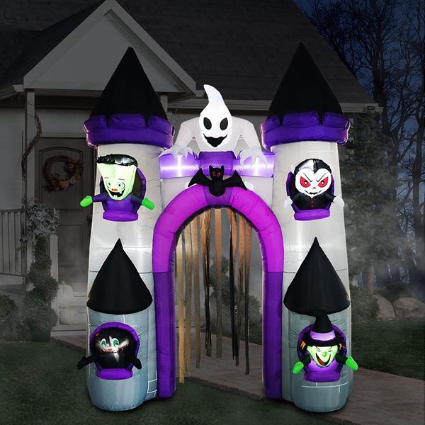 Picture of Puerta Castillo Halloween Auto-hinchable con Luz Gigante (270cm)