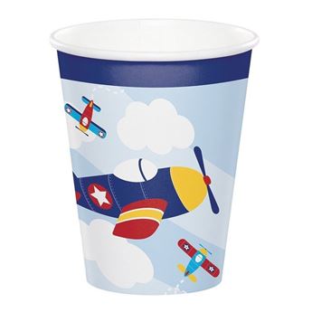 Picture of Vasos Aviones Cumpleaños cartón (8 unidades)