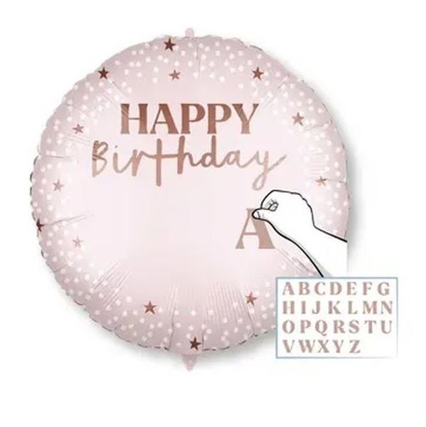 Imagen de Globo Personalizable Nombre Cumpleaños Sticker (45cm)