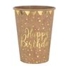 Picture of Vasos Happy Birthday Kraft Dorado cartón (10 unidades)