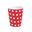 Imagen de Vasos Rojos Lunares Blancos cartón (6 unidades)