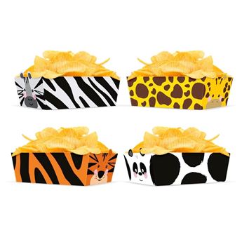 Imagen de Bol Snack Animales cartón 15cm x 6cm (4 unidades)