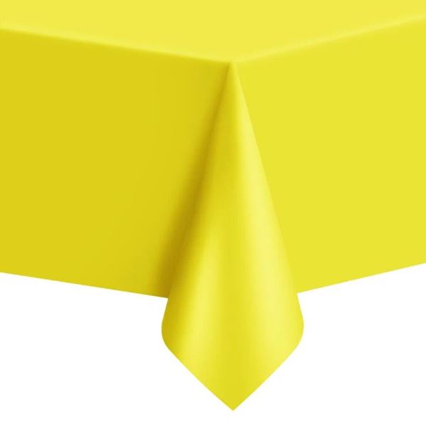 Imagen de Mantel Amarillo plástico (137cm x 274cm)