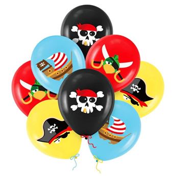Imagen de Globos Piratas Surtidos Látex (8 unidades)