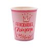 Imagen de Vasos Feliz cumple rosa de cartón (10 uds)