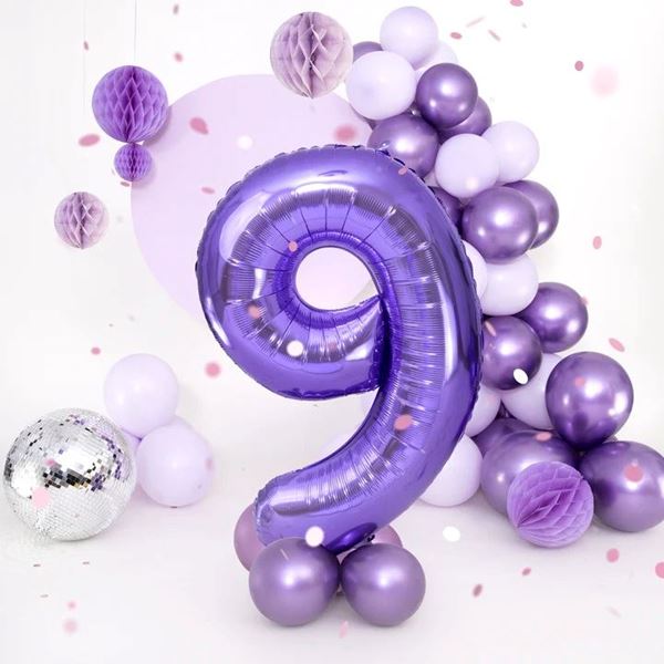 Picture of Globo Número 9 Violeta Gigante (90cm)
