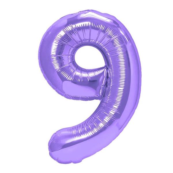 Imagen de Globo Número 9 Violeta Gigante (90cm)