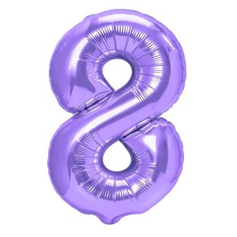 Imagen de Globo Número 8 Violeta Gigante (90cm)