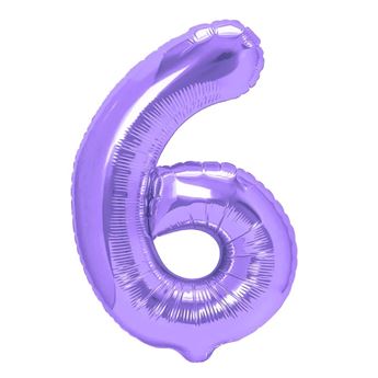 Imagen de Globo Número 6 Violeta Gigante (90cm)