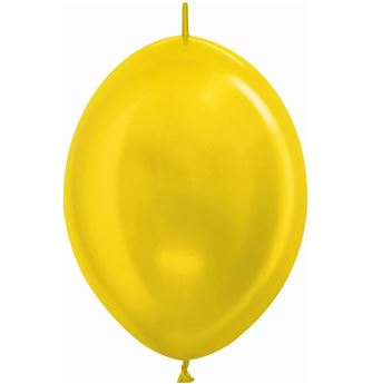 Imagen de Globos Amarillo Metal 15cm Cadena Sempertex LOL6-520 (50)