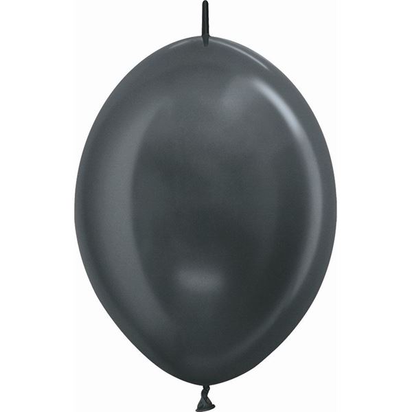 Imagen de Globos Grafito Metal 15cm Cadena Sempertex LOL6-578 (50)