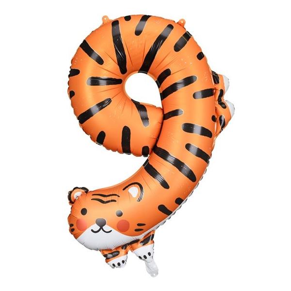 Imagen de Globo Número 9 Tigre Grande (76cm)