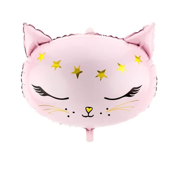 Imagens de Globo Cara Gato Rosa Foil (48cm x 36cm)