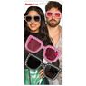 Imagens de Gafas Oversize con Brillantes Rosa y Negro