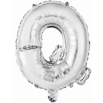 Imagen de Globo Letra Q Plateada Mini (33cm)