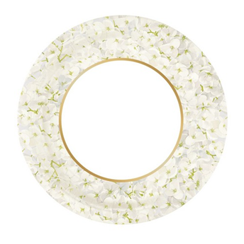 Imagen de Platos Hortensia cartón 23cm (8 unidades)