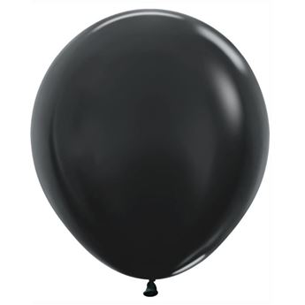 Imagen de Globos Negro Metal 45cm Sempertex R18-580-15 (15)