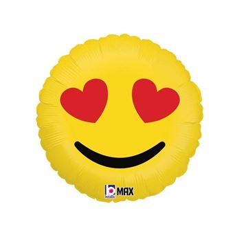 Imagen de Globo Emoji Amor Foil (45cm)