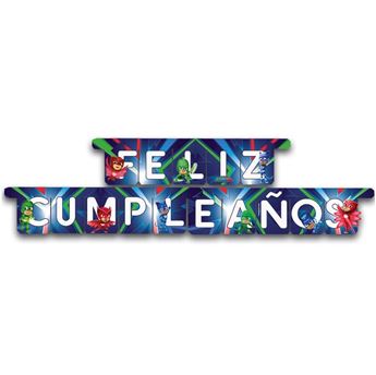 Imagen de Guirnalda PJ Masks Feliz Cumpleaños cartón (3m)