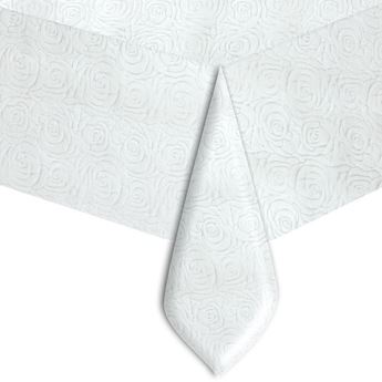 Imagen de Mantel Blanco TNT Estampado Papel Imita Tela