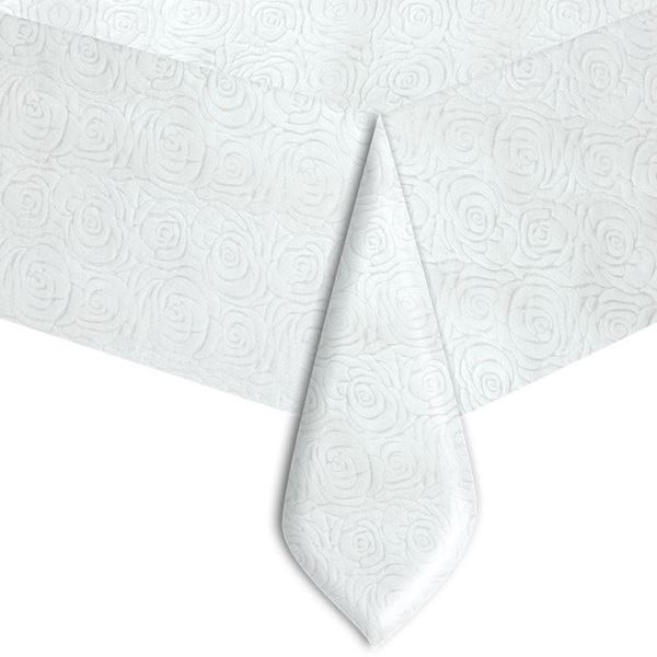 Picture of Mantel Blanco TNT Estampado Papel Imita Tela