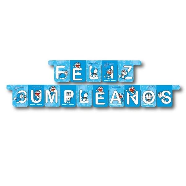 Imagen de Guirnalda Doraemon Feliz Cumpleaños cartón (3m)