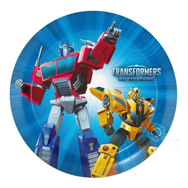 Imagen de Platos Transformers EarthSpark cartón 18cm (8uds)