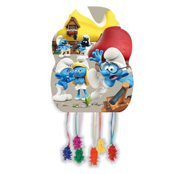 Imagen de Piñata de los Pitufos cartón 46cm x 33cm