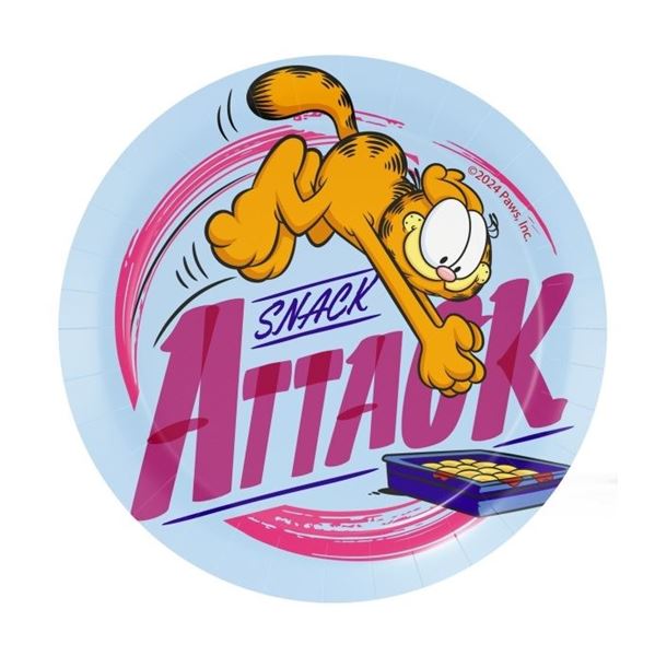 Imagen de Platos Garfield cartón 18cm (8 unidades)