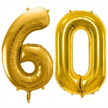 Imagen de Globo Número 60 Dorado Gigante (86cm)