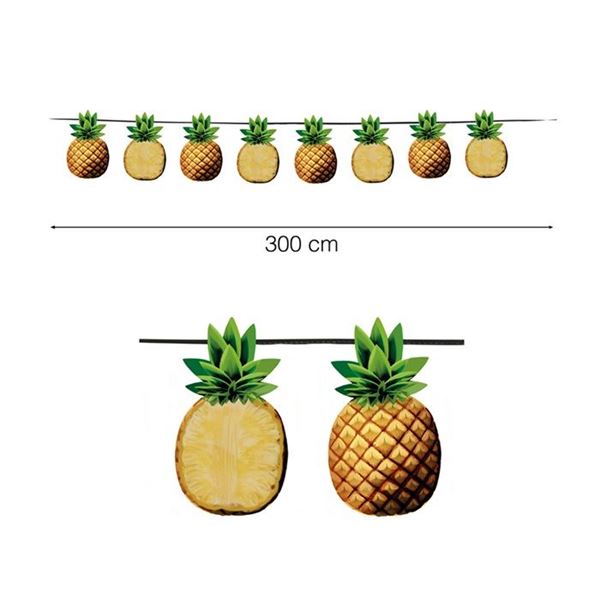 Imagen de Banderín Piñas Tropical Fiesta cartón (3m)