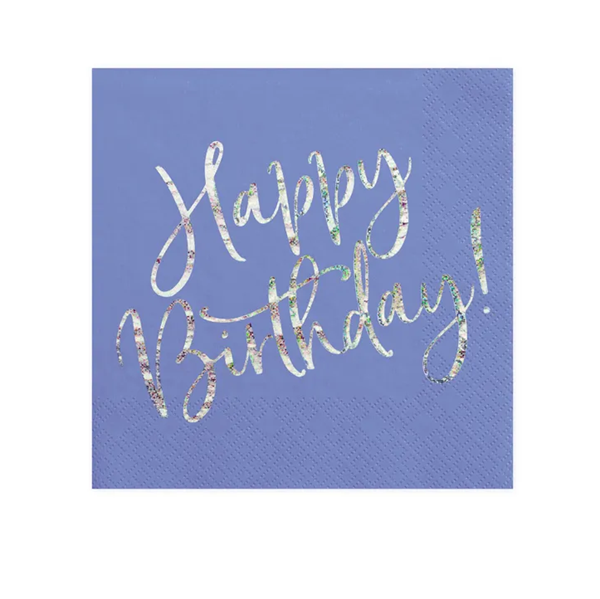 Picture of Servilletas Happy Birthday Azul papel 33cm (20 unidades)