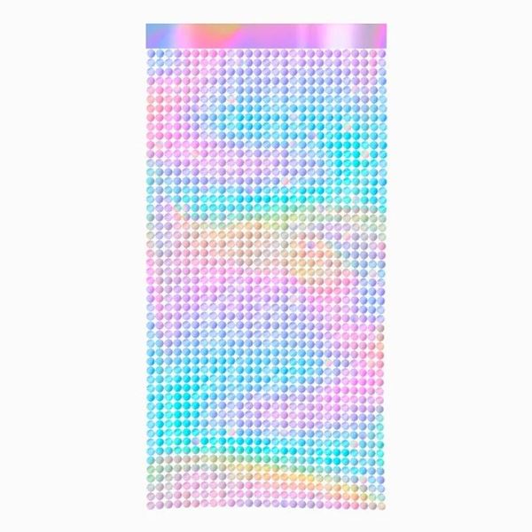 Imagen de Cortina Círculos Plata Iridiscentes (2m x 1m)
