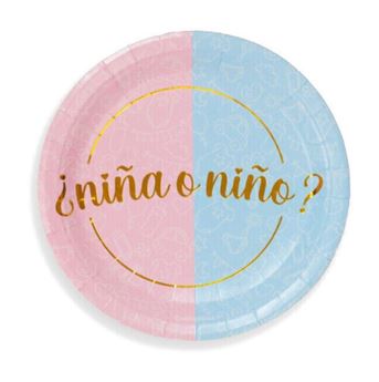 Imagen de Platos Baby Shower Niño o Niña cartón 18cm (8 unidades)