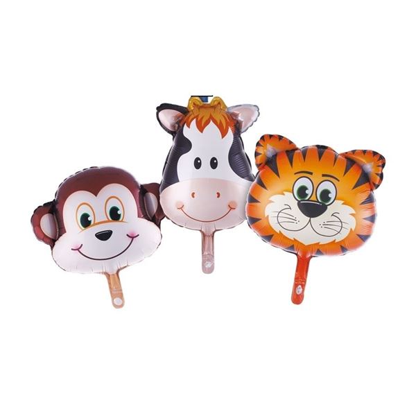 Picture of Globos Animales Vaca, Tigre y Mono Foil (43cm)