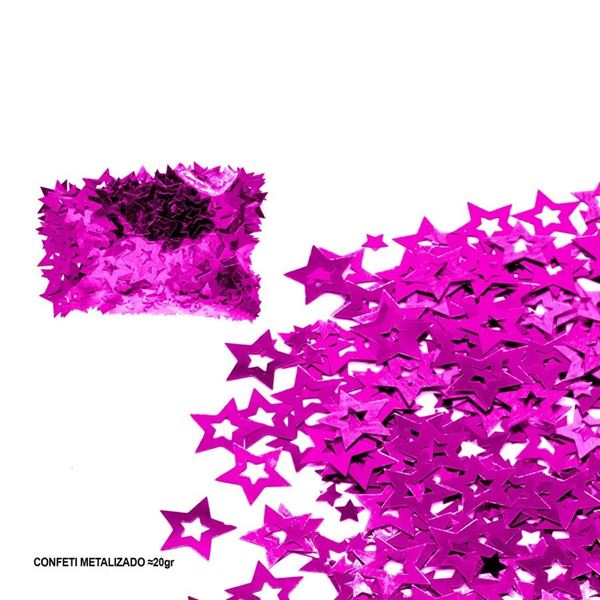 Imagens de Confeti Estrella Rosa Brillante (20g)