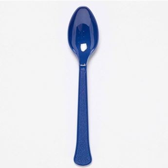 Imagen de Cucharas Azul Marino Arándano 17cm plástico (24 uds)