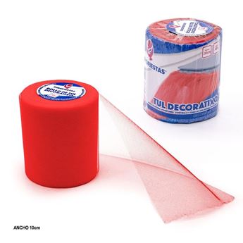Imagen de Tul Rollo Color Rojo 10cm (45m)