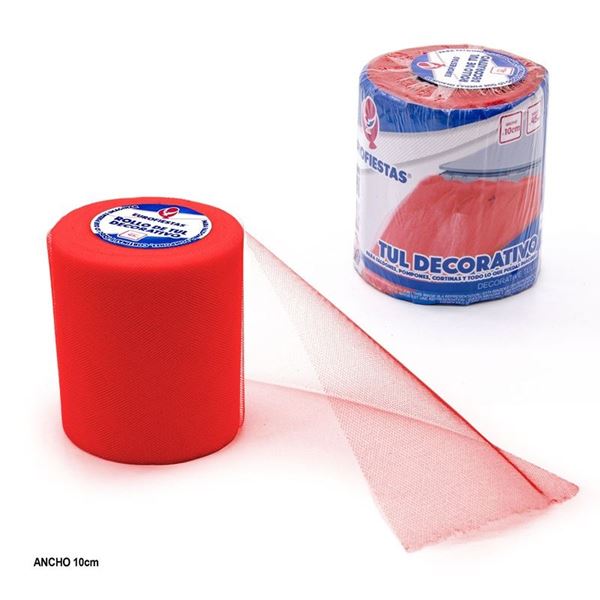 Imagens de Tul Rollo Color Rojo 10cm (45m)