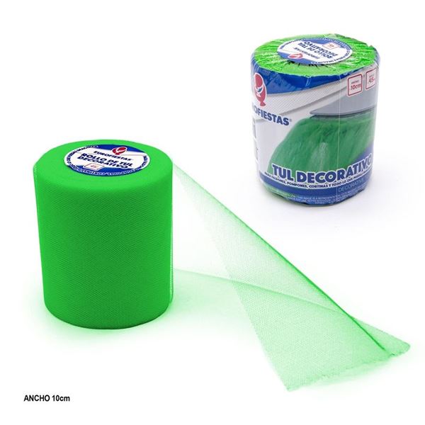 Picture of Tul Rollo Color Verde 10cm (45m)