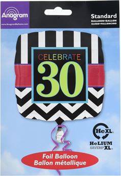 Imagen de Globo 30 Años Chevron (43cm)