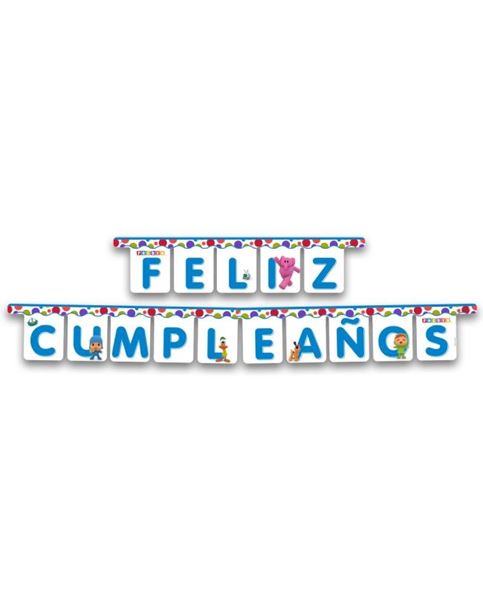 Imagen de Guirnalda Pocoyó Feliz Cumpleaños cartón (3m)